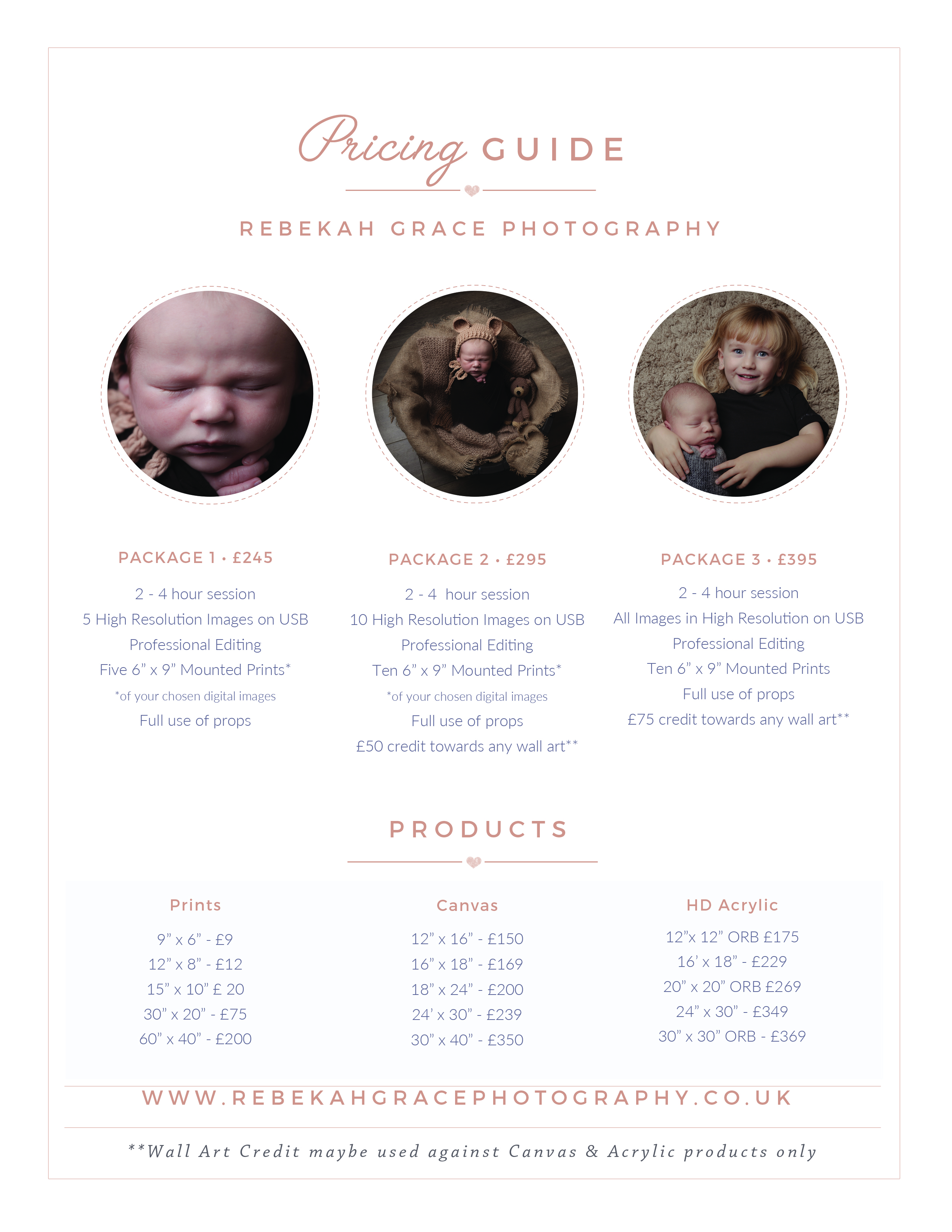 newborn photo prices